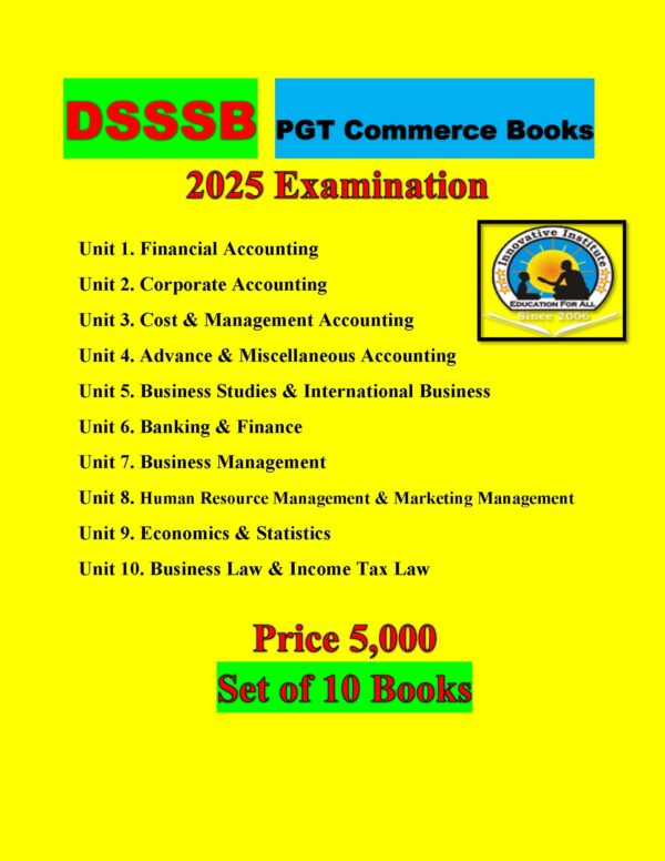 DSSSB PGT Commerce Books